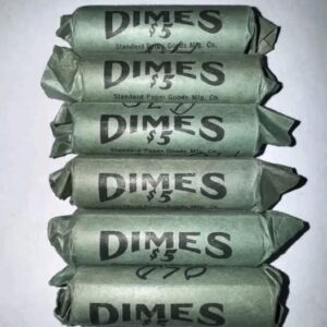 Mercury Dimes Rolls (1917–1945) – 90% Silver Coins