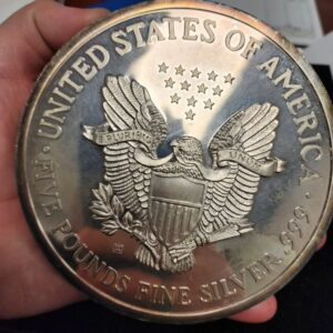 1992 Jumbo American Silver Eagle – 5 Troy Lbs. / 60 oz