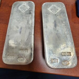 100oz Johnson Matthey Silver Bars – Poured Bullion
