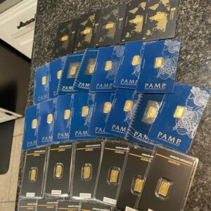 1 Gram .999 Gold Bars in Assay – Pamp, Argor & Karatbars